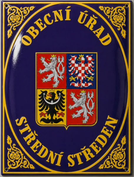 Smaltovaná cedule se státním znakem U7-urad 3